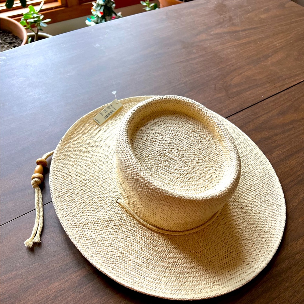 Madewell Wooden Bead Stampede Straw Hat